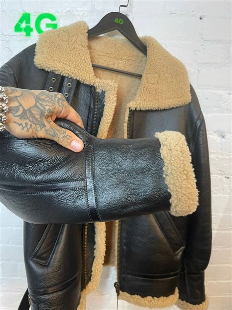 celine shearling jacket|celine leather and shearling.